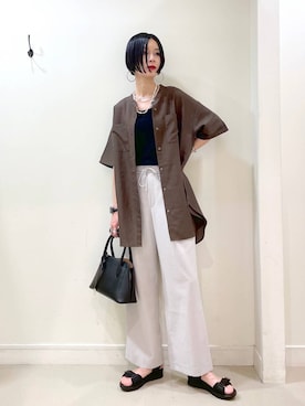 「アイテム（ネックレス）」を使った、るんるんさん（レディース・168cm・30代）の夏コーディネート