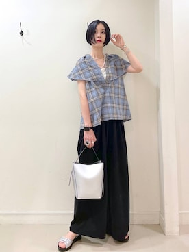 「GLOBAL WORK（グローバルワーク）のアップルウォッチ/合皮バンド/160631（デジタル腕時計）」を使った、るんるんさん（レディース・168cm・30代）の夏コーディネート