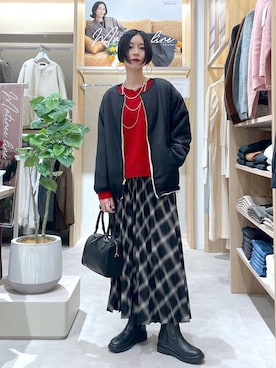 「アイテム（アクセサリー）」を使った、るんるんさん（レディース・168cm・30代）の秋コーディネート