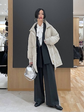 「GLOBAL WORK（グローバルワーク）のアイテム（シャツ/ブラウス）」を使った、るんるんさん（レディース・168cm）の冬コーディネート