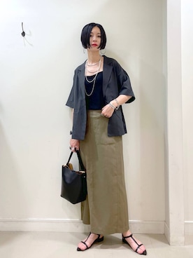 「GLOBAL WORK（グローバルワーク）のアイテム（ジャケット/アウター）」を使った、るんるんさん（レディース・168cm）の夏コーディネート