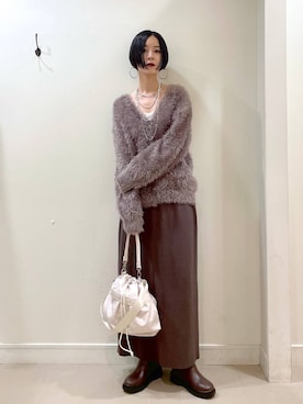 「アイテム（ワンピース/ドレス）」を使った、るんるんさん（レディース・168cm・30代）の秋コーディネート