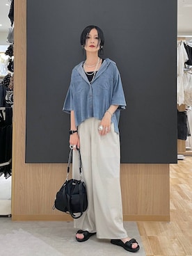 「GLOBAL WORK（グローバルワーク）のアイテム」を使った、るんるんさん（レディース・168cm）の夏コーディネート