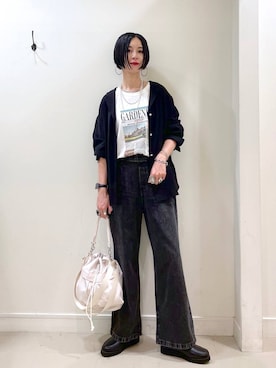 「アイテム（ブレスレット）」を使った、るんるんさん（レディース・168cm・30代）の秋コーディネート