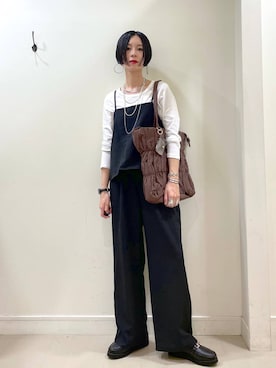「アイテム（サロペット/オーバーオール）」を使った、るんるんさん（レディース・168cm・30代）の夏コーディネート