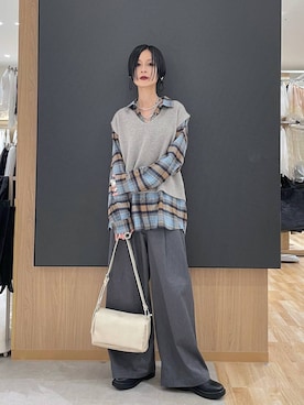 「GLOBAL WORK（グローバルワーク）のアイテム（アクセサリー）」を使った、るんるんさん（レディース・168cm）の秋コーディネート