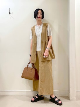 「アイテム（ブレスレット）」を使った、るんるんさん（レディース・168cm・30代）の秋コーディネート