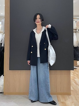 「GLOBAL WORK（グローバルワーク）のアイテム（アクセサリー）」を使った、るんるんさん（レディース・168cm）の秋コーディネート