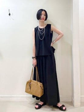 「アイテム（ボストンバッグ）」を使った、るんるんさん（レディース・168cm・30代）の夏コーディネート