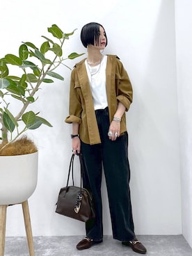 「アイテム（バングル/リストバンド）」を使った、るんるんさん（レディース・168cm・30代）の夏コーディネート