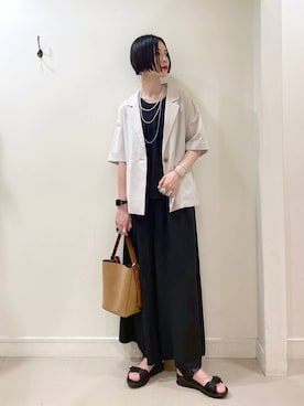 「GLOBAL WORK（グローバルワーク）のアイテム（ジャケット/アウター）」を使った、るんるんさん（レディース・168cm）の夏コーディネート
