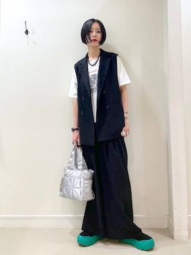 「アイテム（ネックレス）」を使った、るんるんさん（レディース・168cm・30代）の夏コーディネート