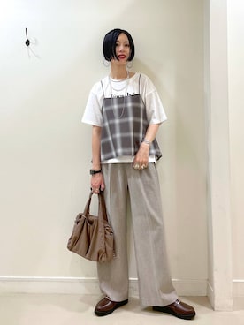 「アイテム（ブレスレット）」を使った、るんるんさん（レディース・168cm・30代）の夏コーディネート