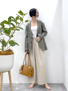 「STERNBERG（スタンバーグ）のアイテム（ジャケット/アウター）」を使った、るんるんさん（レディース・168cm）の夏コーディネート