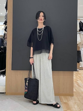 「GLOBAL WORK（グローバルワーク）のアイテム」を使った、るんるんさん（レディース・168cm）の夏コーディネート
