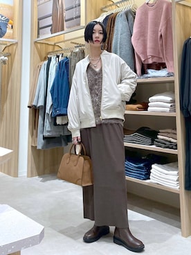 「アイテム（ワンピース/ドレス）」を使った、るんるんさん（レディース・168cm・30代）の秋コーディネート