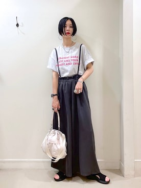 「アイテム（デジタル腕時計）」を使った、るんるんさん（レディース・168cm・30代）の夏コーディネート