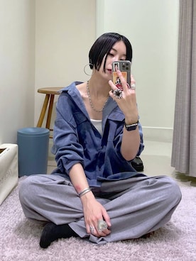 「アイテム（キャミソール）」を使った、るんるんさん（レディース・168cm）の秋コーディネート