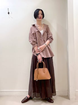 「アイテム（ブレスレット）」を使った、るんるんさん（レディース・168cm・30代）の秋コーディネート