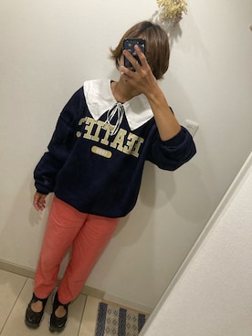 「しまむら（シマムラ）のアイテム（財布/小物）」を使った、miさん（レディース・158cm）の秋コーディネート