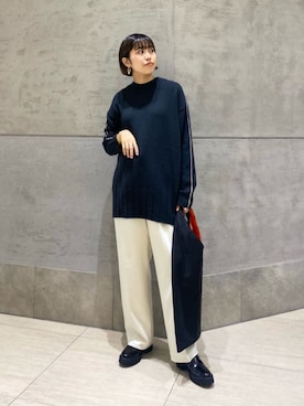 「ASTRAET（アストラット）のアイテム（パンツ）」を使った、足立（adachi）さん（レディース・160cm）の冬コーディネート
