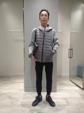 「DESIGNWORKS（デザインワークス）のアイテム（バッグ）」を使った、ナカムラ ヨウヘイさん（メンズ・165cm）の秋コーディネート