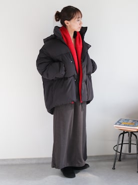 「アイテム（サンダル）」を使った、cepo公式さん（レディース・158cm）の冬コーディネート