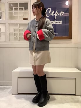 「cepo（セポ）のアイテム」を使った、cepo公式さん（レディース・148cm）の冬コーディネート