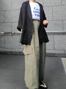「cepo（セポ）のアイテム（ジャケット/アウター）」を使った、cepo公式さん（レディース・160cm）の夏コーディネート