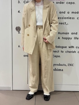 「cepo（セポ）のアイテム（ジャケット/アウター）」を使った、cepo公式さん（レディース・163cm）の春コーディネート