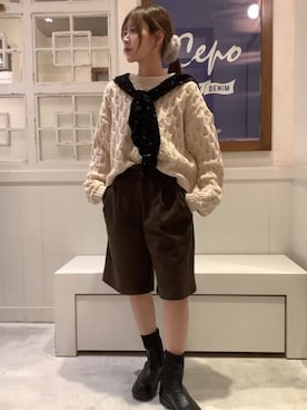「cepo（セポ）のアイテム」を使った、cepo公式さん（レディース・148cm）の冬コーディネート