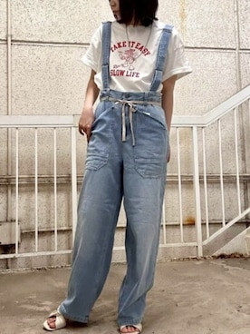「cepo（セポ）のアイテム（デニムパンツ）」を使った、cepo公式さん（レディース・163cm）の夏コーディネート