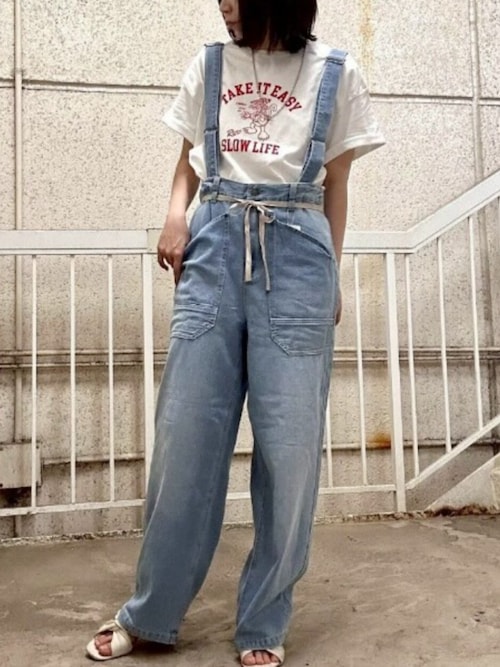 〈2way〉コットンリネンマルチサスペンダーデニムパンツ