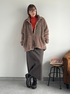 「アイテム（デニムスカート）」を使った、cepo公式さん（レディース・160cm）の秋コーディネート