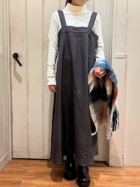 「cepo.」｜「アイテム（ワンピース/ドレス）」を使った、cepo公式さん（レディース・153cm）の冬コーディネート