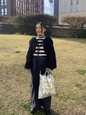 「cepo（セポ）のアイテム（トートバッグ）」を使った、cepo公式さん（レディース・160cm）の冬コーディネート