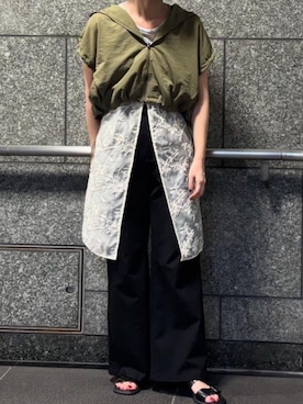 「カーキ」｜cepo公式さん（レディース・160cm）の夏コーディネート