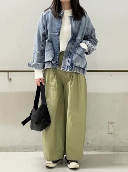 〈セットアップ対応可能〉ワークデニムジップブルゾン