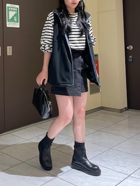 「DISCUS（ディスカス）のアイテム」を使った、cepo公式さん（レディース・158cm）の秋コーディネート