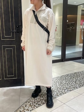 「cepo.」｜「アイテム（ワンピース/ドレス）」を使った、cepo公式さん（レディース・155cm）の冬コーディネート