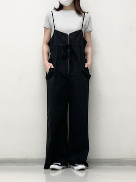 「cepo（セポ）のアイテム（オールインワン・サロペット）」を使った、cepo公式さん（レディース・160cm）の夏コーディネート