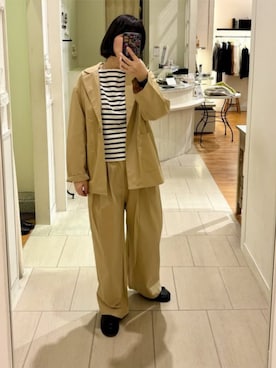 「cepo（セポ）のアイテム（ジャケット/アウター）」を使った、cepo公式さん（レディース・160cm）の冬コーディネート