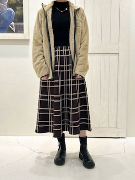 「cepo.」｜「アイテム（ジャケット/アウター）」を使った、cepo公式さん（レディース・161cm）の冬コーディネート