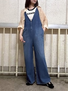 「韓国ファッション」｜「アイテム（サロペット/オーバーオール）」を使った、cepo公式さん（レディース・163cm）の夏コーディネート