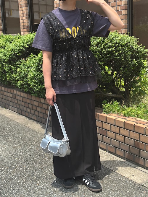 セール】チュールレース刺繍ビスチェ（シャツ/ブラウス）｜cepo
