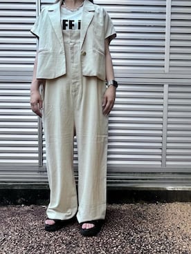 「cepo（セポ）のアイテム（オールインワン・サロペット）」を使った、cepo公式さん（レディース・157cm）の夏コーディネート