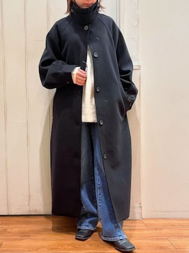 「cepo（セポ）のアイテム（ステンカラーコート）」を使った、cepo公式さん（レディース・151cm）の冬コーディネート