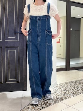 「cepo（セポ）のアイテム（オールインワン・サロペット）」を使った、cepo公式さん（レディース・158cm）の春コーディネート