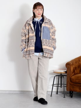 「アイテム（サンダル）」を使った、cepo公式さん（レディース・160cm）の冬コーディネート