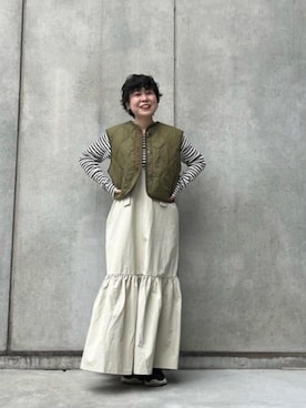 「ベストコーデ」｜「アイテム（ジャンパースカート）」を使った、cepo公式さん（レディース・150cm）の冬コーディネート